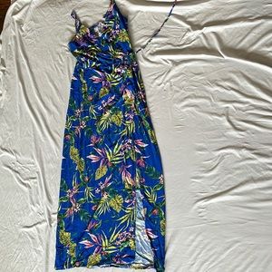 Floral dress with split